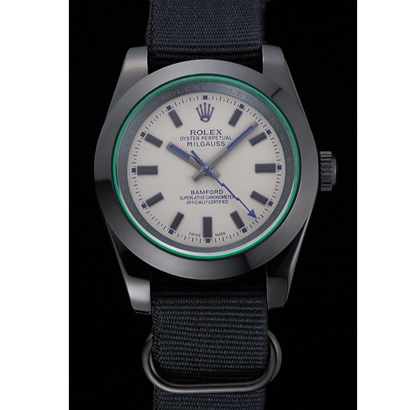 Rolex copies cheap Strap Black Milgauss Bamford 622000 Rolex Nylon 0518
